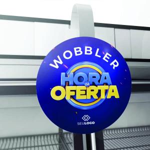 Wobbler Personalizado PS 0,5mm 15x15cm Impressão UV 4x0 Laminação Fosca Corte Digital 